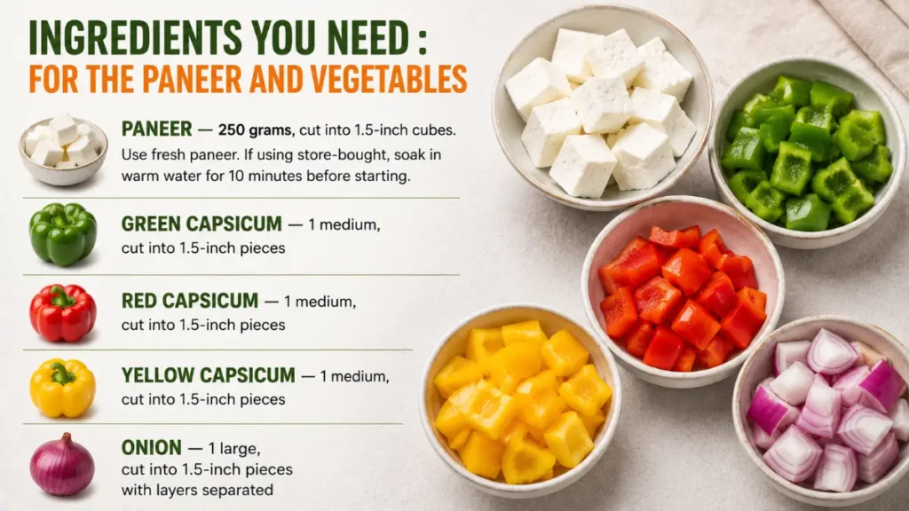 Paneer tikka Ingredients